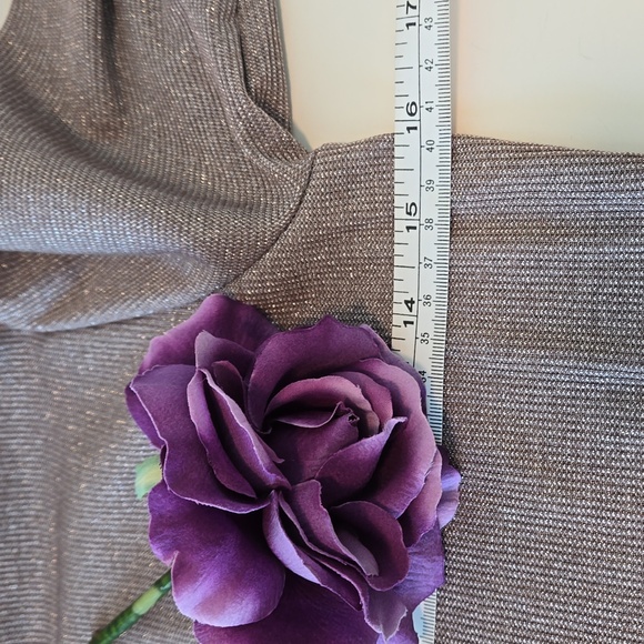 A NEW DAY WOMEN'S METALLIC TAUPE LONG SLEEVE SIZE M - Picture 5 of 8